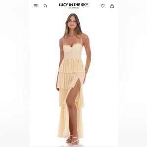 Lucy In The Sky yellow dress NWT